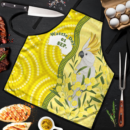 Australia Wattle Day Apron Sulphur-crested Cockatoo Aboriginal Pattern