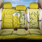 Australia Wattle Day Back Car Seat Cover Sulphur-crested Cockatoo Aboriginal Pattern