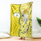 Australia Wattle Day Blanket Sulphur-crested Cockatoo Aboriginal Pattern