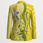 Australia Wattle Day Blazer Sulphur-crested Cockatoo Aboriginal Pattern