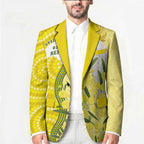 Australia Wattle Day Blazer Sulphur-crested Cockatoo Aboriginal Pattern