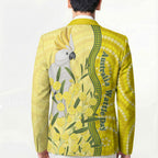 Australia Wattle Day Blazer Sulphur-crested Cockatoo Aboriginal Pattern