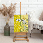 Australia Wattle Day Canvas Wall Art Sulphur-crested Cockatoo Aboriginal Pattern