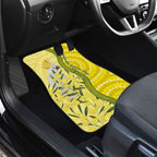 Australia Wattle Day Car Mats Sulphur-crested Cockatoo Aboriginal Pattern