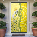 Australia Wattle Day Door Cover Sulphur-crested Cockatoo Aboriginal Pattern
