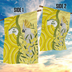 Australia Wattle Day Garden Flag Sulphur-crested Cockatoo Aboriginal Pattern