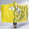 Australia Wattle Day Hooded Blanket Sulphur-crested Cockatoo Aboriginal Pattern