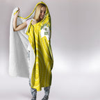 Australia Wattle Day Hooded Blanket Sulphur-crested Cockatoo Aboriginal Pattern