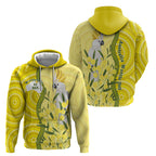 Australia Wattle Day Hoodie Sulphur-crested Cockatoo Aboriginal Pattern