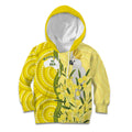 Australia Wattle Day Kid Hoodie Sulphur-crested Cockatoo Aboriginal Pattern