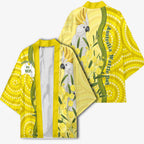 Australia Wattle Day Kimono Sulphur-crested Cockatoo Aboriginal Pattern