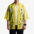 Australia Wattle Day Kimono Sulphur-crested Cockatoo Aboriginal Pattern