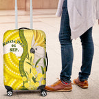 Australia Wattle Day Luggage Cover Sulphur-crested Cockatoo Aboriginal Pattern