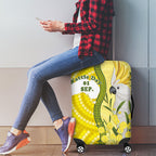 Australia Wattle Day Luggage Cover Sulphur-crested Cockatoo Aboriginal Pattern