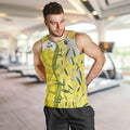 Australia Wattle Day Men Tank Top Sulphur-crested Cockatoo Aboriginal Pattern