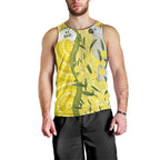 Australia Wattle Day Men Tank Top Sulphur-crested Cockatoo Aboriginal Pattern