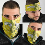 Australia Wattle Day Neck Gaiter Sulphur-crested Cockatoo Aboriginal Pattern