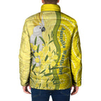 Australia Wattle Day Padded Jacket Sulphur-crested Cockatoo Aboriginal Pattern