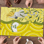 Australia Wattle Day Puzzle Sulphur-crested Cockatoo Aboriginal Pattern