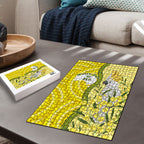 Australia Wattle Day Puzzle Sulphur-crested Cockatoo Aboriginal Pattern