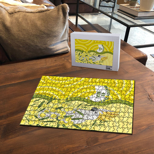 Australia Wattle Day Puzzle Sulphur-crested Cockatoo Aboriginal Pattern