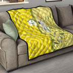Australia Wattle Day Quilt Sulphur-crested Cockatoo Aboriginal Pattern