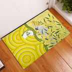 Australia Wattle Day Rubber Doormat Sulphur-crested Cockatoo Aboriginal Pattern