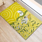 Australia Wattle Day Rubber Doormat Sulphur-crested Cockatoo Aboriginal Pattern