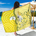 Australia Wattle Day Sarong Sulphur-crested Cockatoo Aboriginal Pattern