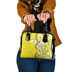 Australia Wattle Day Shoulder Handbag Sulphur-crested Cockatoo Aboriginal Pattern
