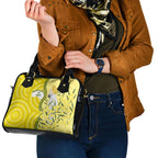 Australia Wattle Day Shoulder Handbag Sulphur-crested Cockatoo Aboriginal Pattern