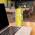 Australia Wattle Day Skinny Tumbler Sulphur-crested Cockatoo Aboriginal Pattern
