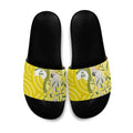 Australia Wattle Day Slide Sandals Sulphur-crested Cockatoo Aboriginal Pattern