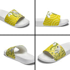 Australia Wattle Day Slide Sandals Sulphur-crested Cockatoo Aboriginal Pattern