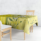 Australia Wattle Day Tablecloth Sulphur-crested Cockatoo Aboriginal Pattern