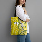 Australia Wattle Day Tote Bag Sulphur-crested Cockatoo Aboriginal Pattern