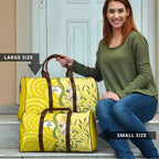 Australia Wattle Day Travel Bag Sulphur-crested Cockatoo Aboriginal Pattern