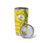 Australia Wattle Day Tumbler Cup Sulphur-crested Cockatoo Aboriginal Pattern