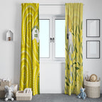 Australia Wattle Day Window Curtain Sulphur-crested Cockatoo Aboriginal Pattern