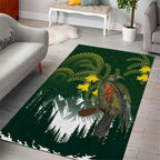 Kea Bird Kowhai New Zealand Area Rug Mountain Landscape Maori Art