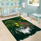 Kea Bird Kowhai New Zealand Area Rug Mountain Landscape Maori Art