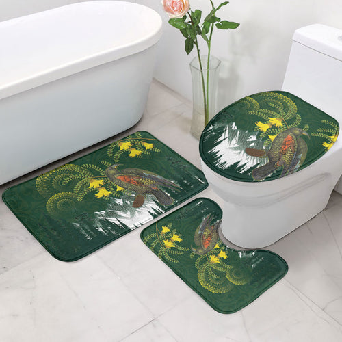 Kea Bird Kowhai New Zealand Bathroom Set Mountain Landscape Maori Art