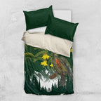 Kea Bird Kowhai New Zealand Bedding Set Mountain Landscape Maori Art