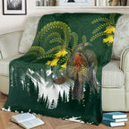 Kea Bird Kowhai New Zealand Blanket Mountain Landscape Maori Art