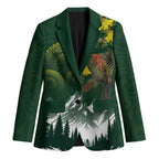 Kea Bird Kowhai New Zealand Blazer Mountain Landscape Maori Art