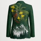 Kea Bird Kowhai New Zealand Blazer Mountain Landscape Maori Art