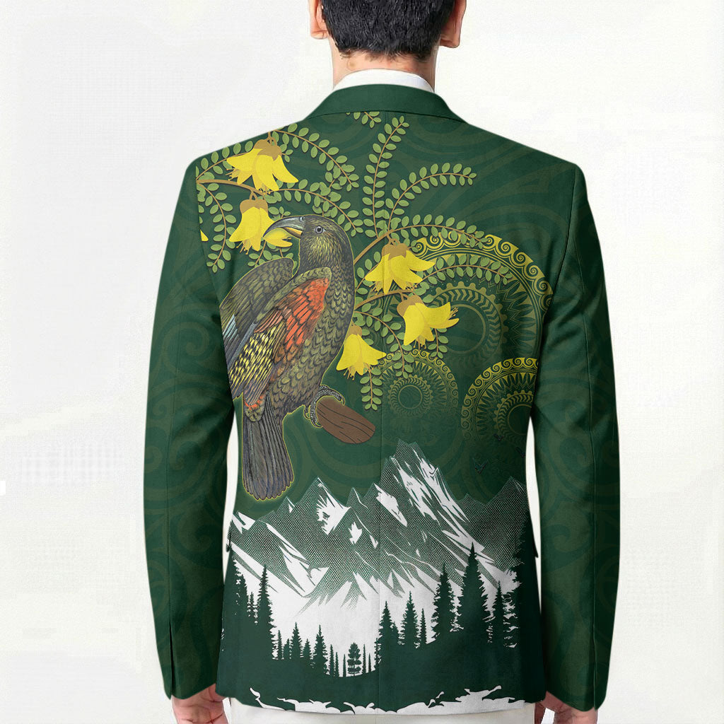 Kea Bird Kowhai New Zealand Blazer Mountain Landscape Maori Art