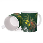 Kea Bird Kowhai New Zealand Ceramic Mug Mountain Landscape Maori Art