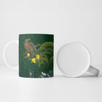 Kea Bird Kowhai New Zealand Ceramic Mug Mountain Landscape Maori Art