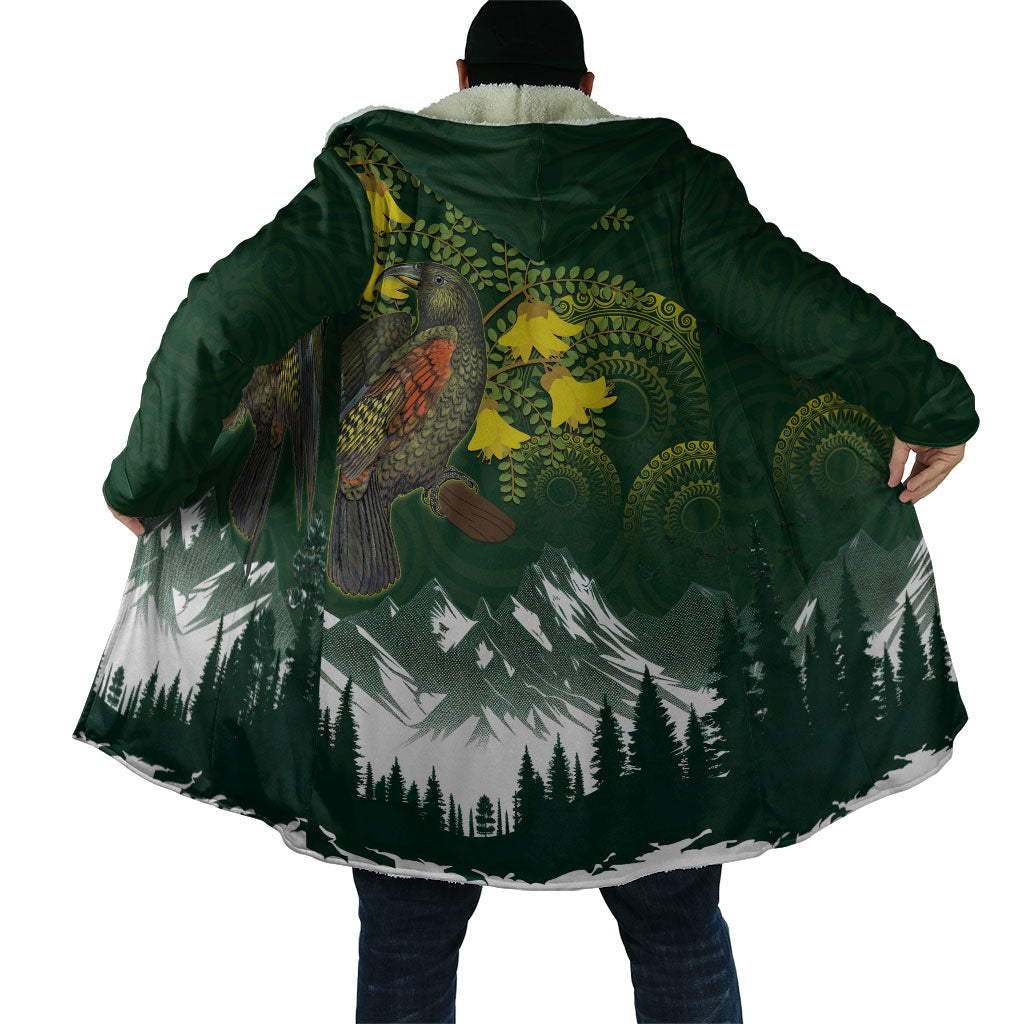 Kea Bird Kowhai New Zealand Cloak Mountain Landscape Maori Art